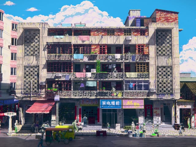 3D Pixel,The old building where I lived in my childhood by Hot_Profession_4274